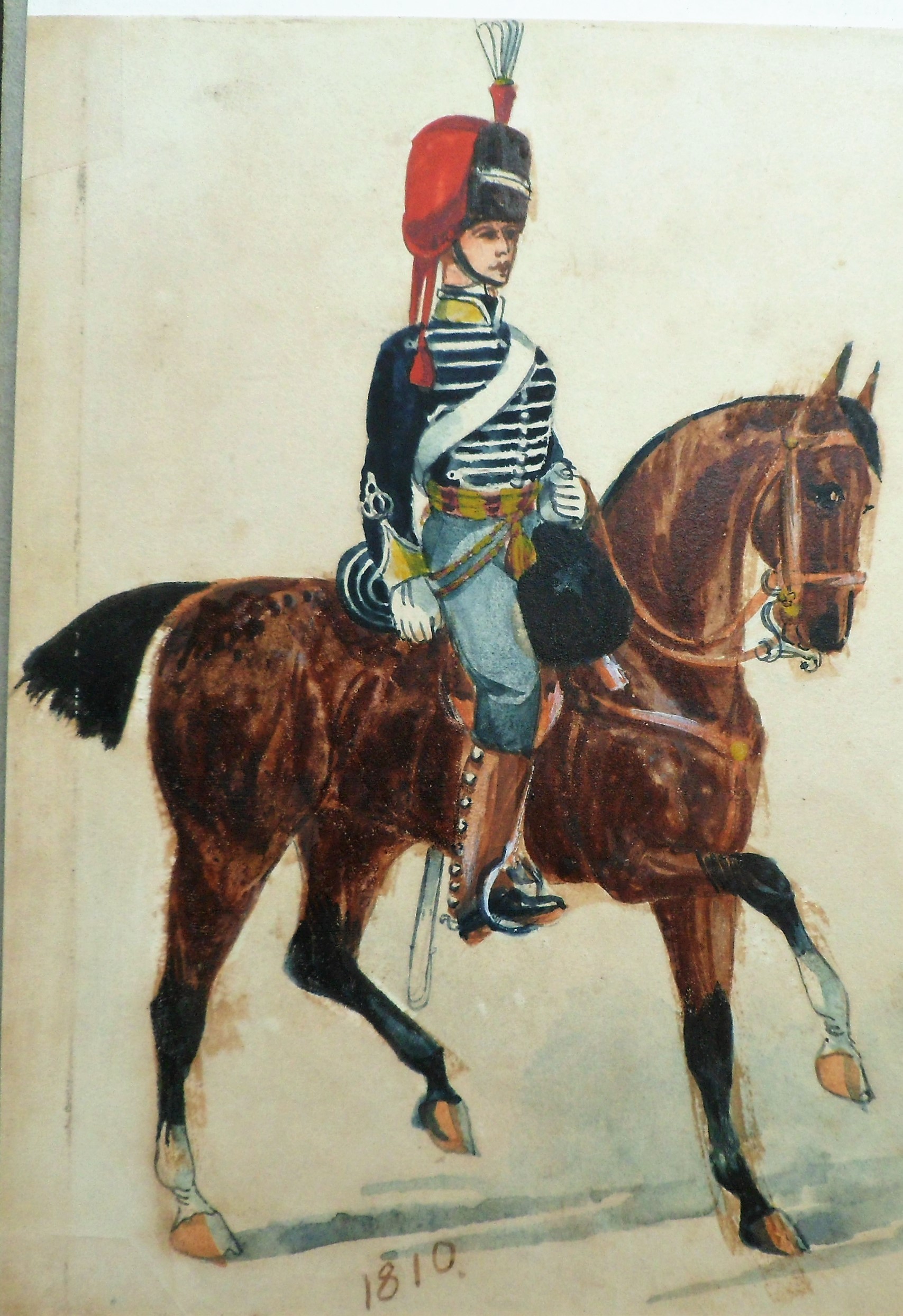 English School, pair of watercolours of 10th Hussars Troopers - Image 12 of 20