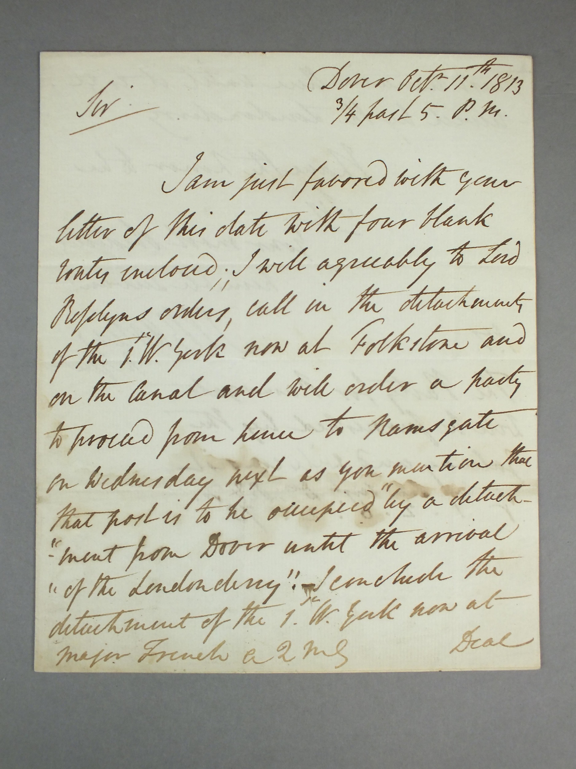 Major General Barlow - six autograph letters signed, 1811-1814 - Image 15 of 15