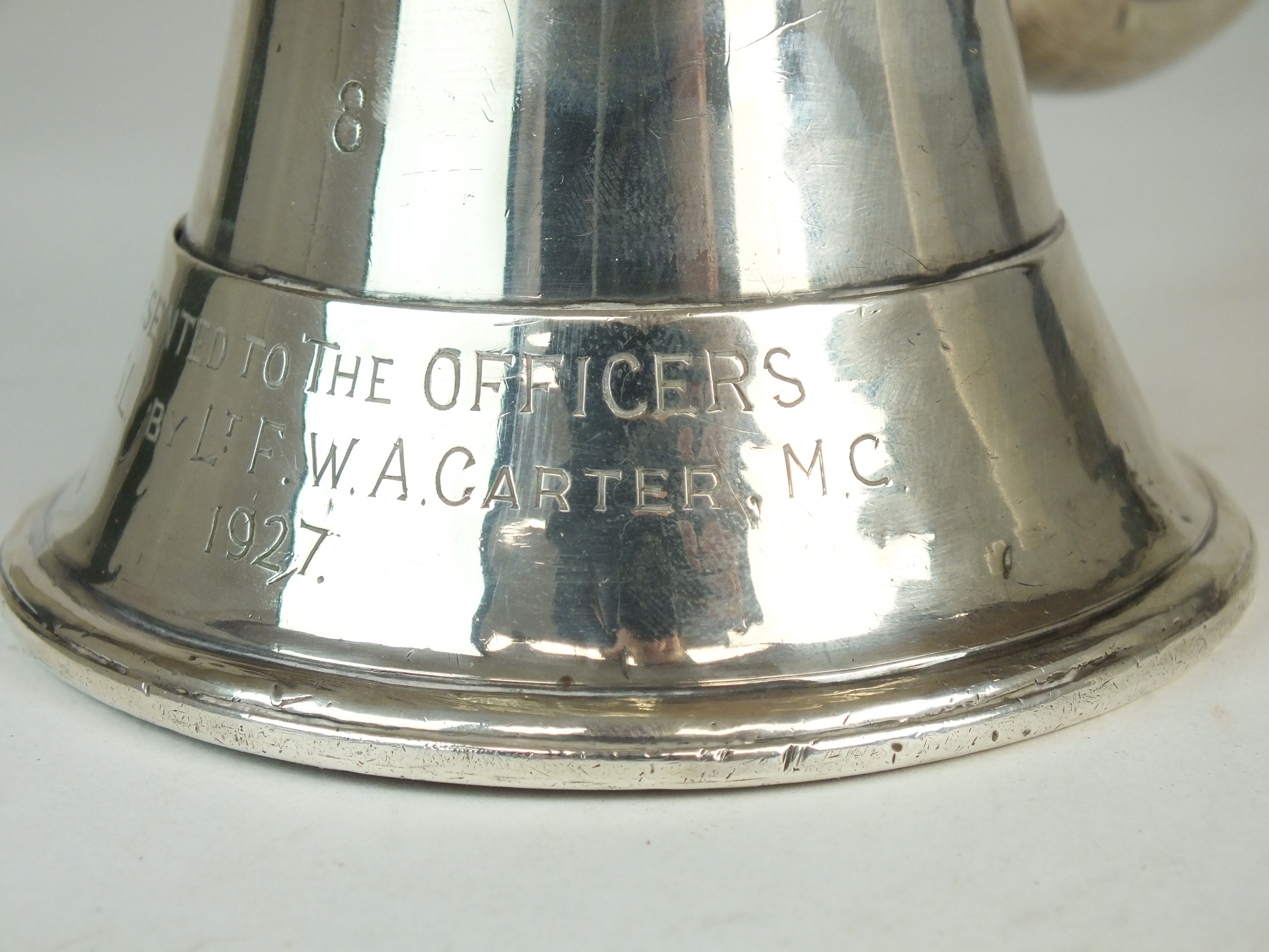 Hawkes & Son silver bugle presented to the Officers of the 1st KSLI, 1927 - Image 5 of 19