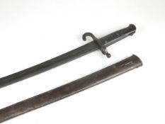 Austrian Model 1867 Werndl rifle bayonet, un-shortened