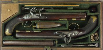 A cased pair of English duelling pistols by Joseph Gulley, London