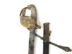 A scarce Chilean Naval Officer's sword, dated 1883