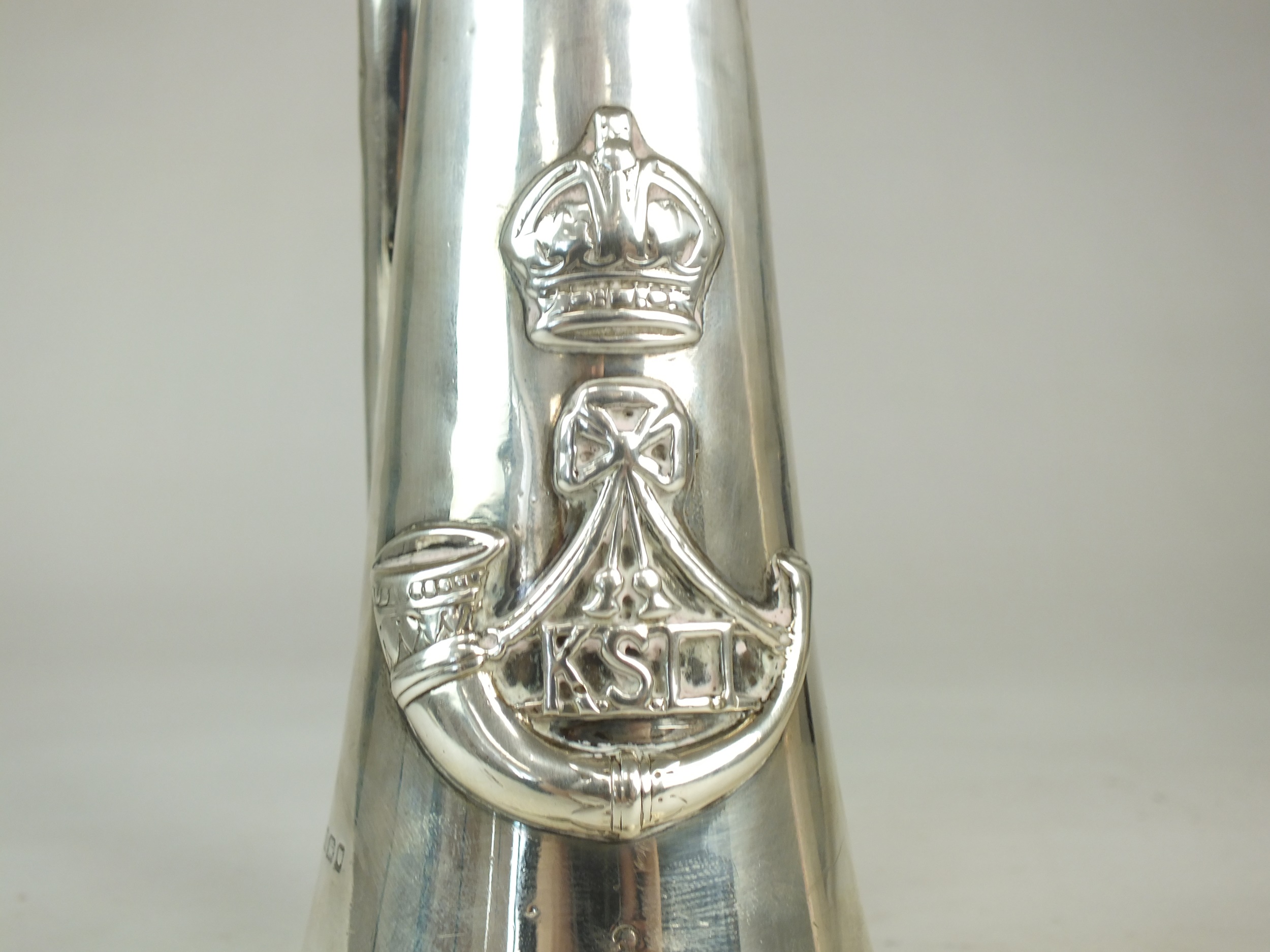 Hawkes & Son silver bugle presented to the Officers of the 1st KSLI, 1927 - Image 3 of 19