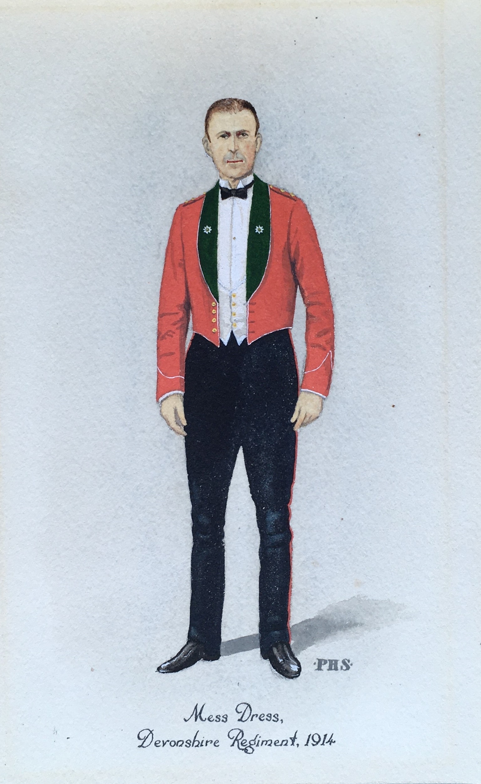 Colonel Philp Henry Smitherman (British, 1910-1982) Mess Dress, Devonshire Regt 1914