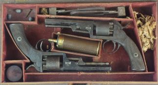 A pair of English cased percussion revolvers, circa 1840