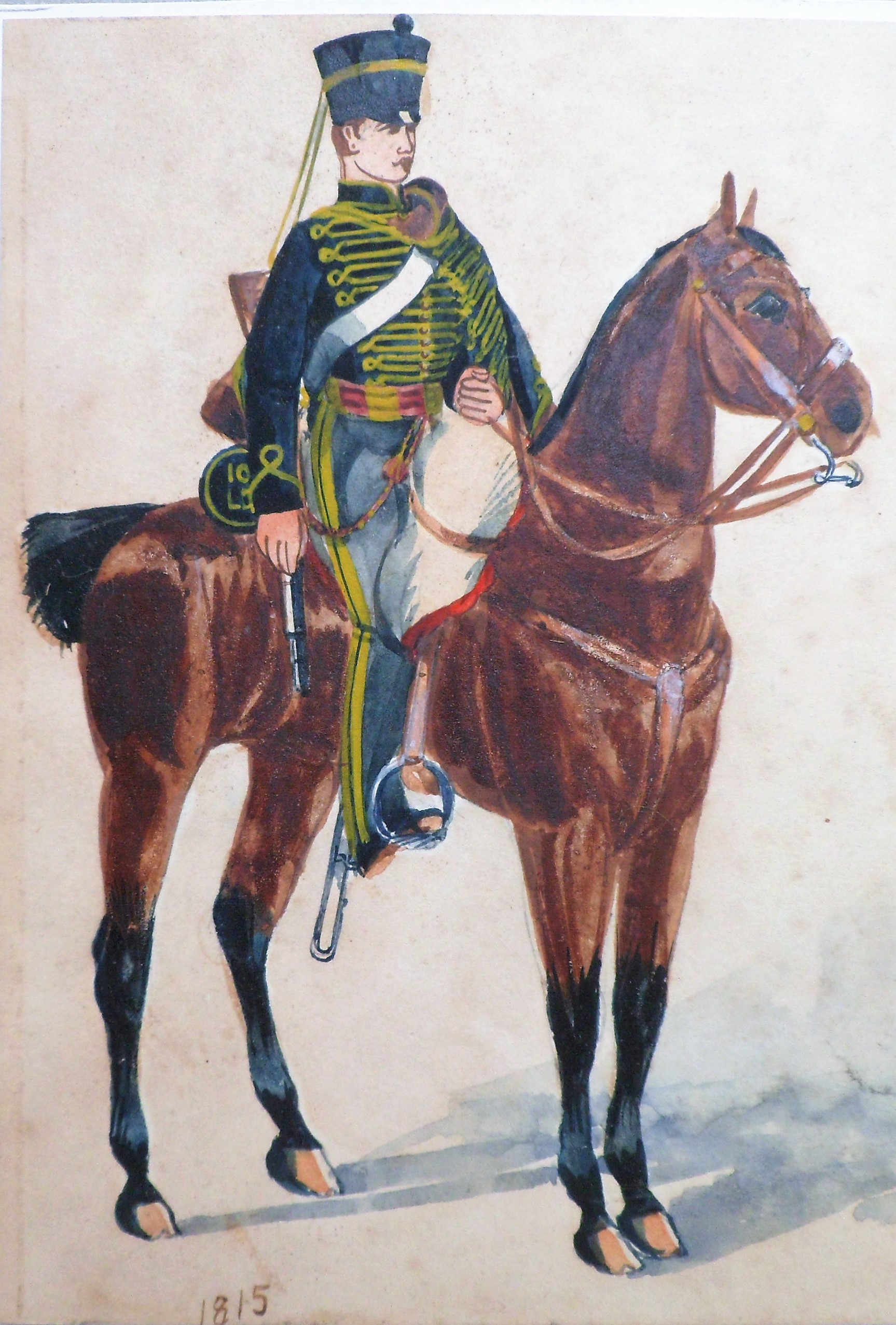 English School, pair of watercolours of 10th Hussars Troopers - Image 9 of 20