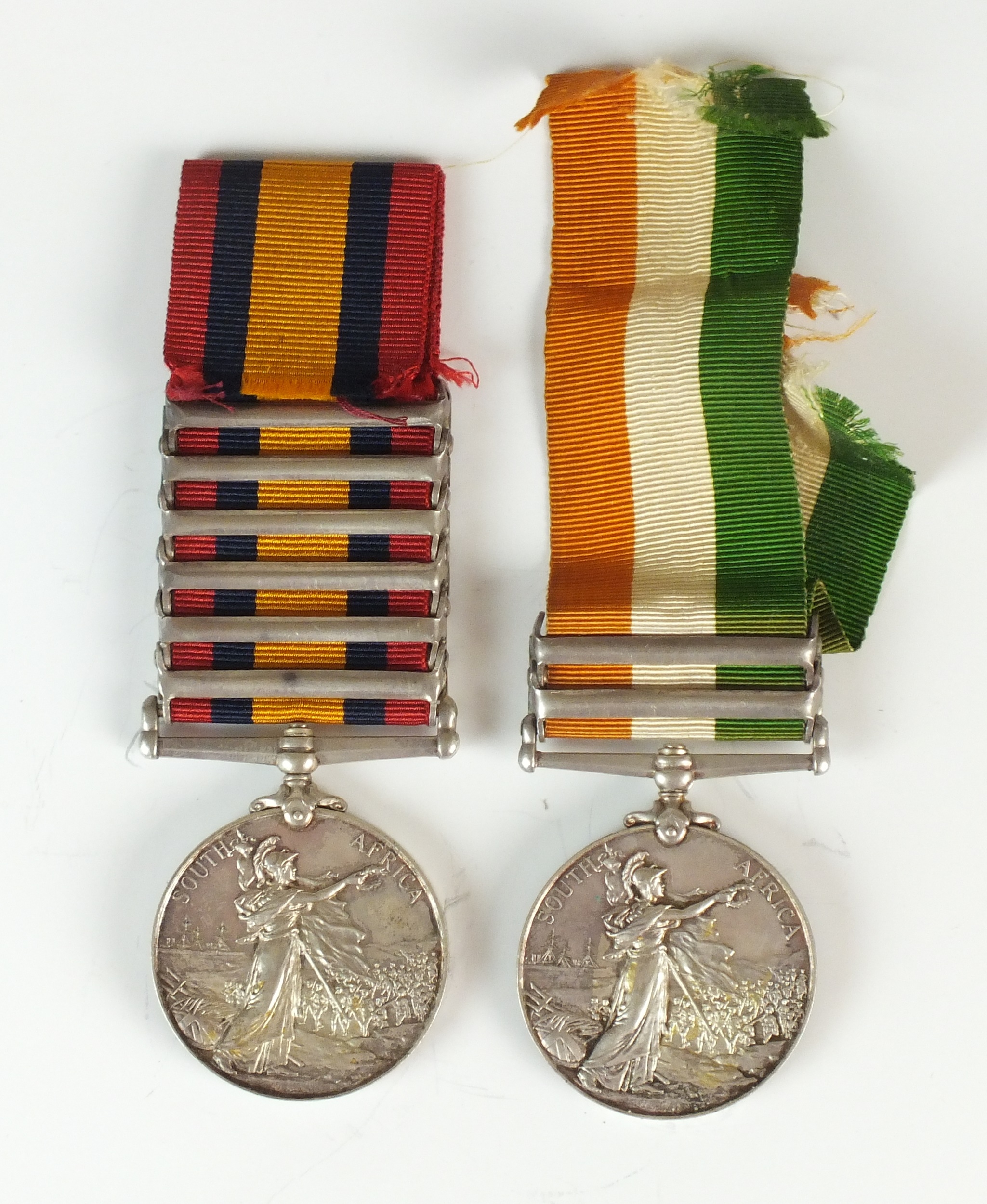 Pair of Second Boer War medals awarded to Shoeing Smith D. Briggs, Pom Pom Sec R.A - Image 2 of 7