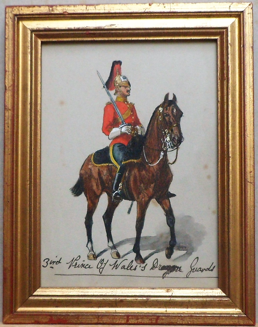 Attributed to Richard Simkin (1850-1926), Mounted Officer 3rd Dragoon Guards - Image 5 of 7