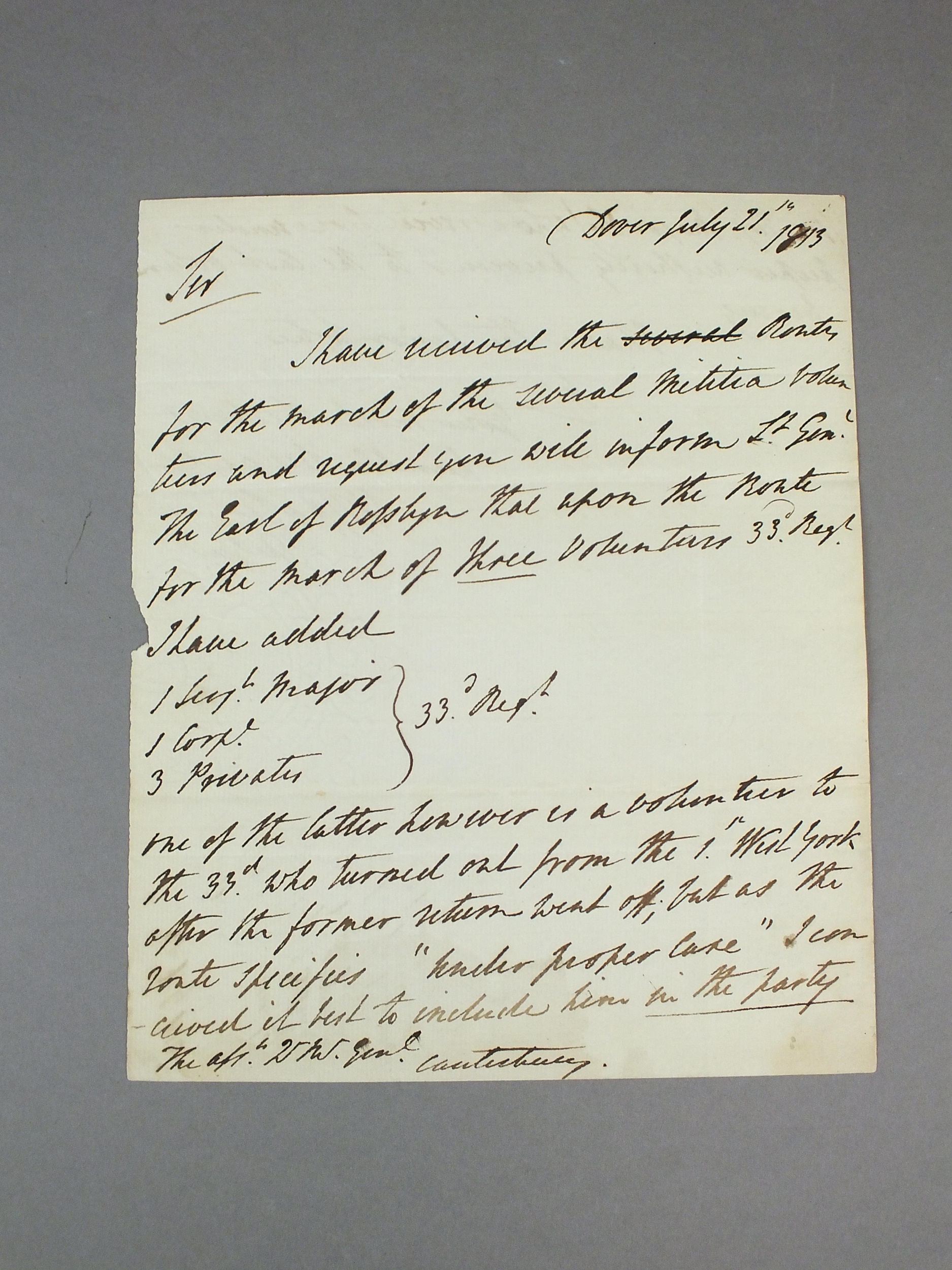 Major General Barlow - six autograph letters signed, 1811-1814 - Image 5 of 15