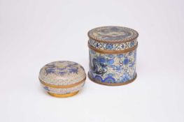 Two Chinese cloisonné pots and covers