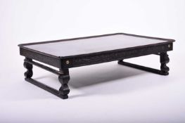 A Korean lacquered softwood low table
