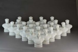 A collection of 25 bisque porcelain busts of Mao Zedong, circa 1966-67