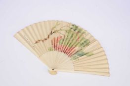 A Chinese painted fan by Tang Zeqing (Taing Jse Ching)