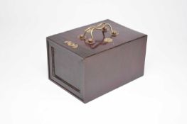 A Chinese rosewood treasure box, late Qing Dynasty
