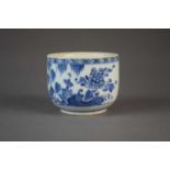 A small Chinese blue and white bowl, Qing Dynasty