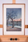 Kawasi Hasui and others: five Japanese woodblock prints