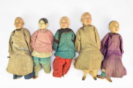 A set of five Chinese 'Door of Hope Mission' dolls