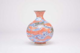 A Japanese Imari vase by Kayama, Meiji era