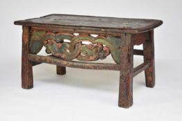 An 17th/18th century Tibetan polychrome, chogtse or 'lama' occasional table