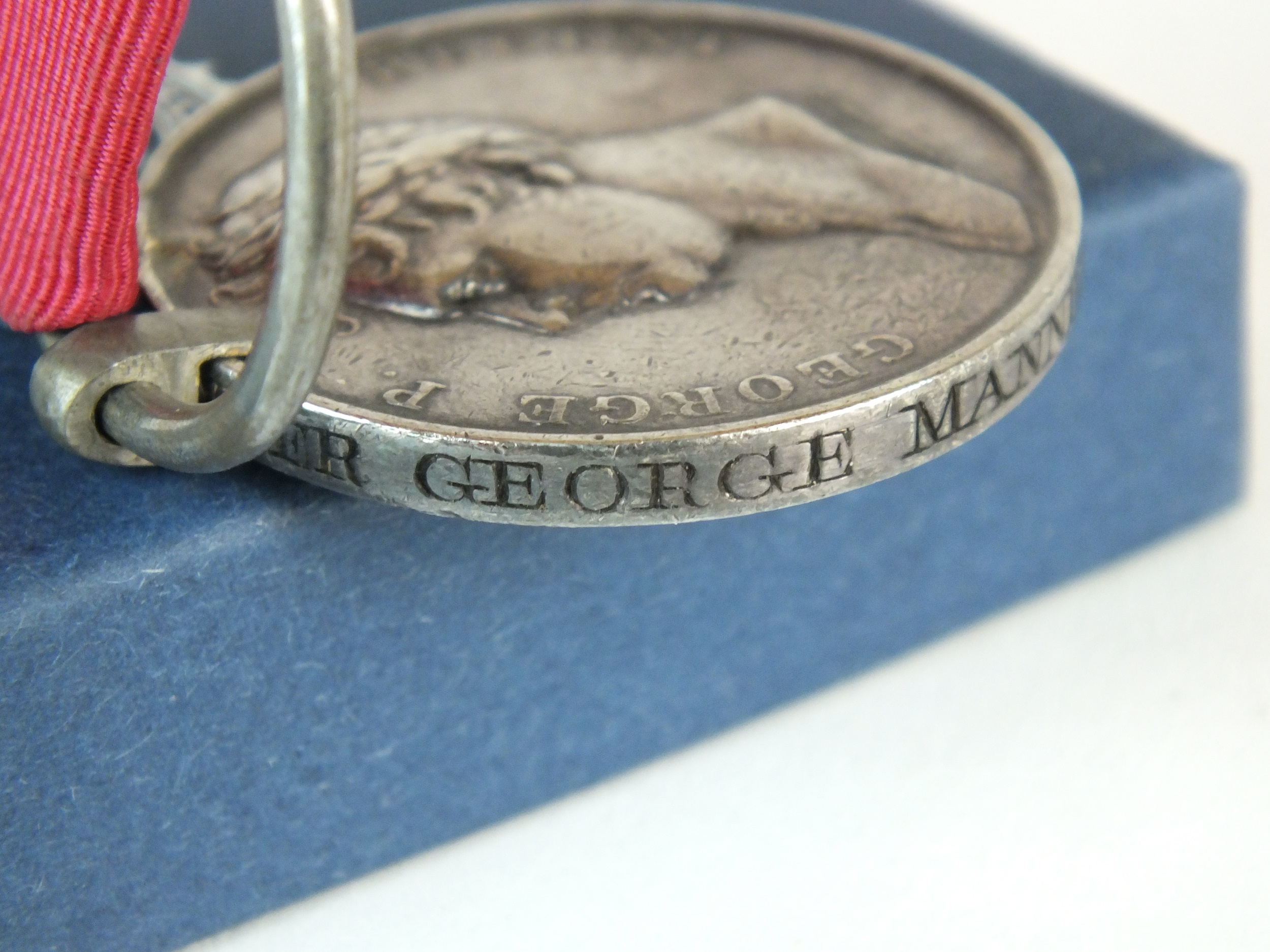 Battle of Waterloo 1815 medal with ribbon - Image 6 of 7