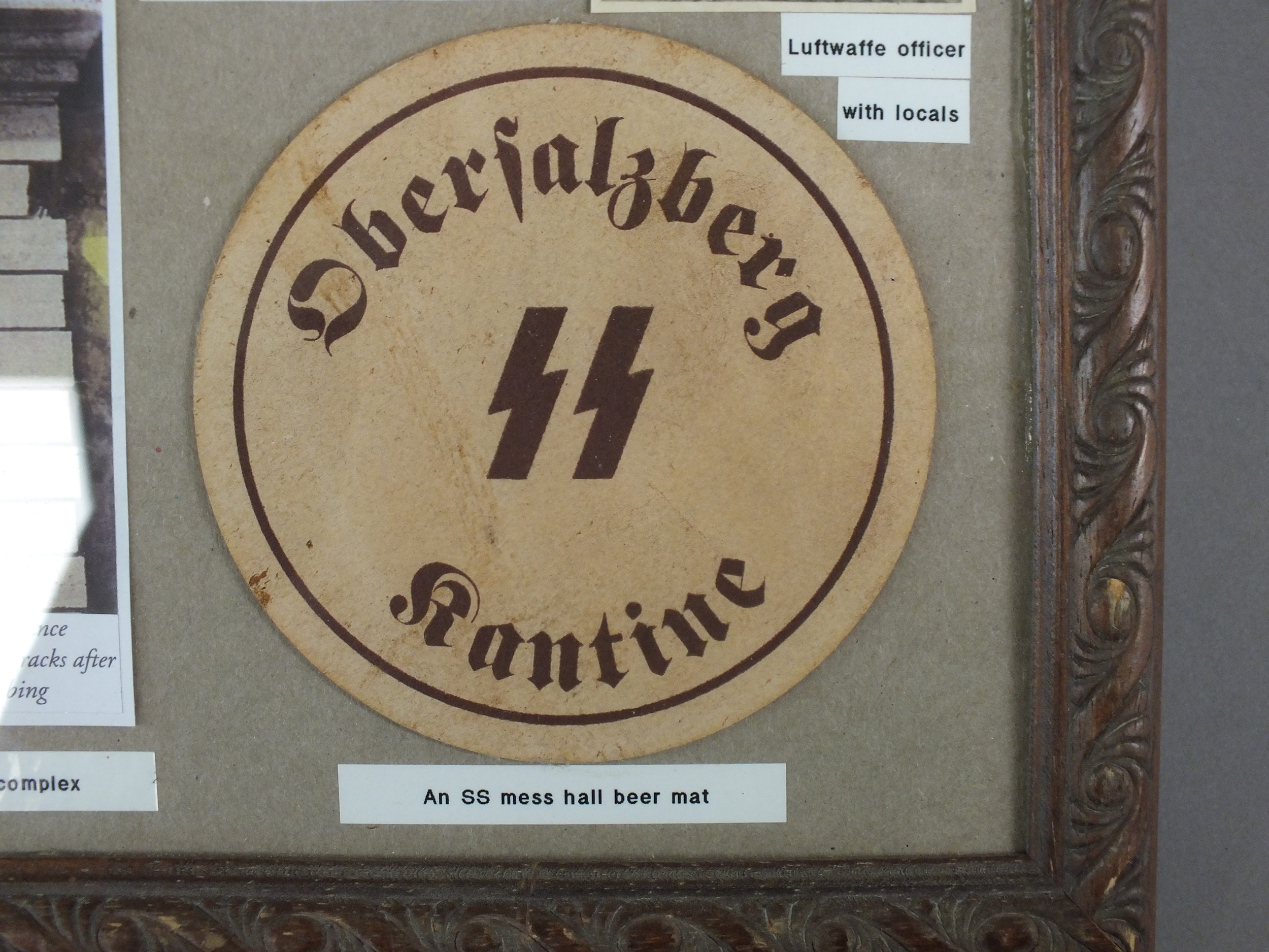 Two German SS mess hall beer mats, taken as souvenirs from the barracks in the Obersalzberg - Image 2 of 2