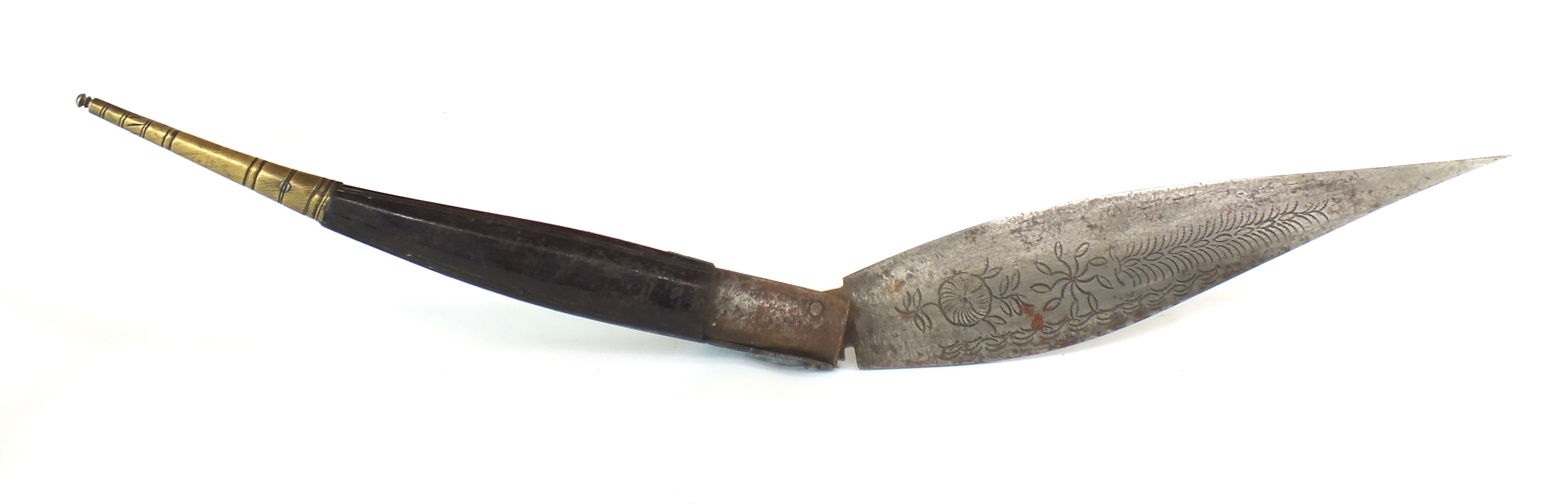 Spanish Navaja folding dagger, 19th century - Image 2 of 4