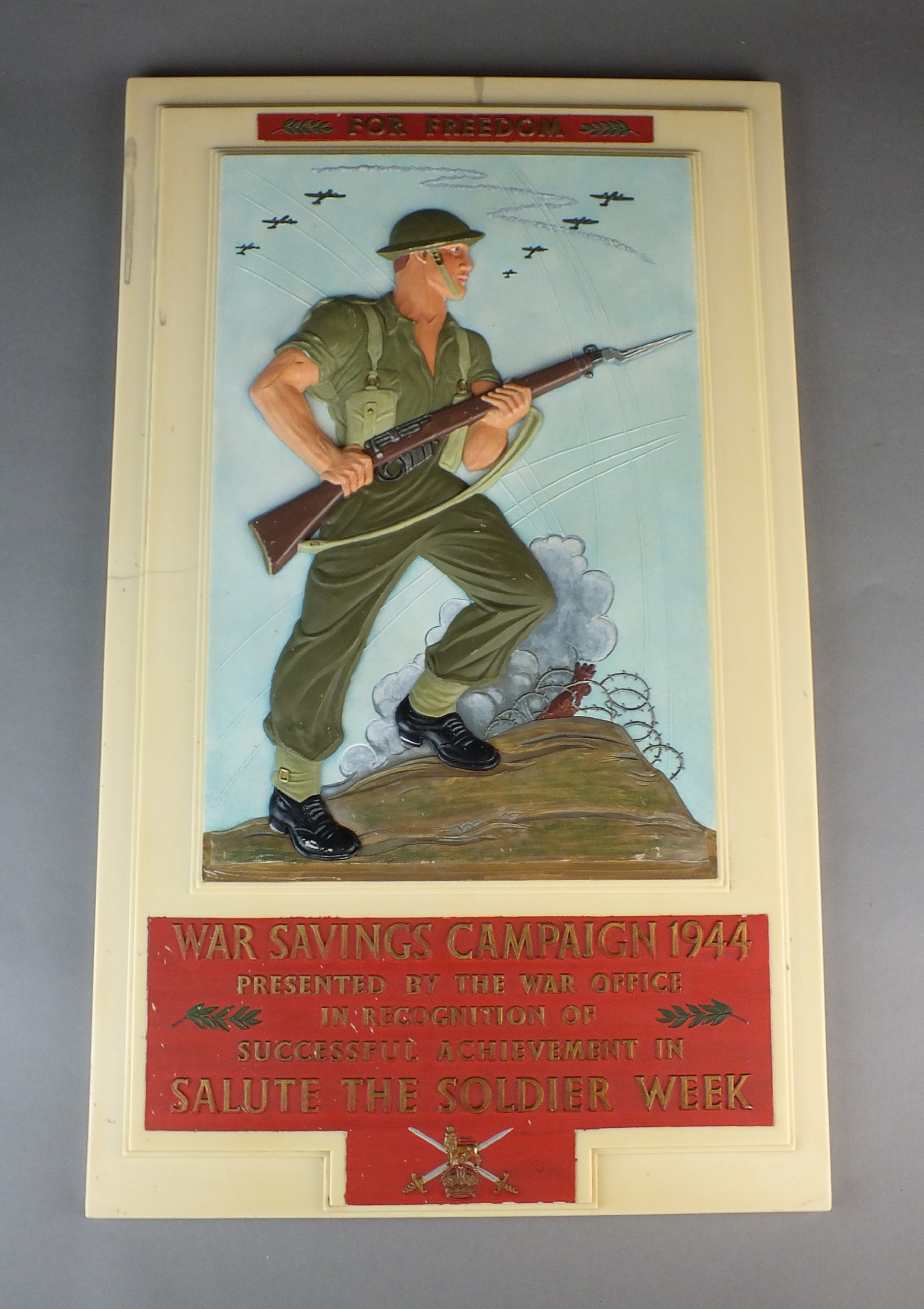 Four WW2 War Savings Campaign bakelite plaques - Image 2 of 2