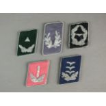 Group of Luftwaffe and Luftschutz single collar tabs