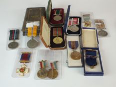 A group of assorted medals