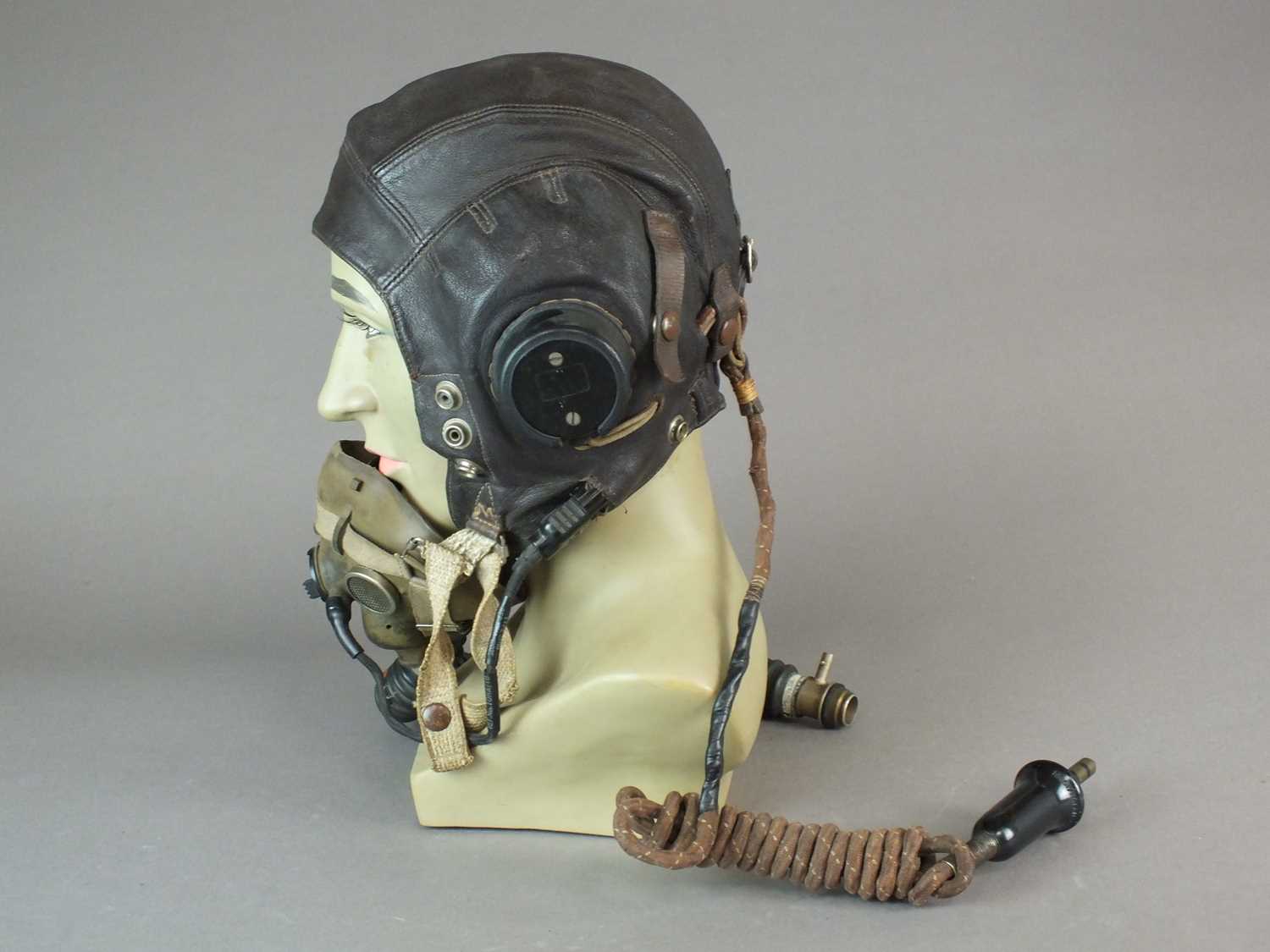 RAF 'C-Type' leather flying helmet - Image 3 of 4