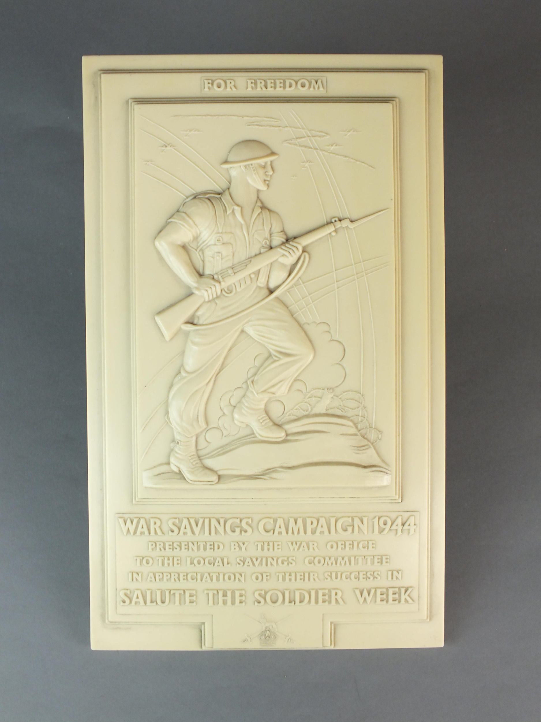 Four WW2 War Savings Campaign bakelite plaques