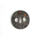 A Japanese inlaid tsuba, Meiji era (1868-1912)