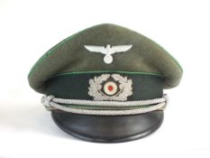 WW2 German Gebirgsjäger Officer's visor worn by a Combat Dentist