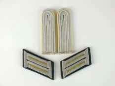 Set of German Third Reich Signals collar tabs and shoulder boards