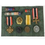 A group of German Third Reich medals, awards and ribbons