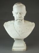 Large and impressive Robinson & Leadbeater parian bust of Lord Roberts