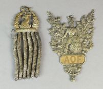 Two Ancient Order of Foresters badges