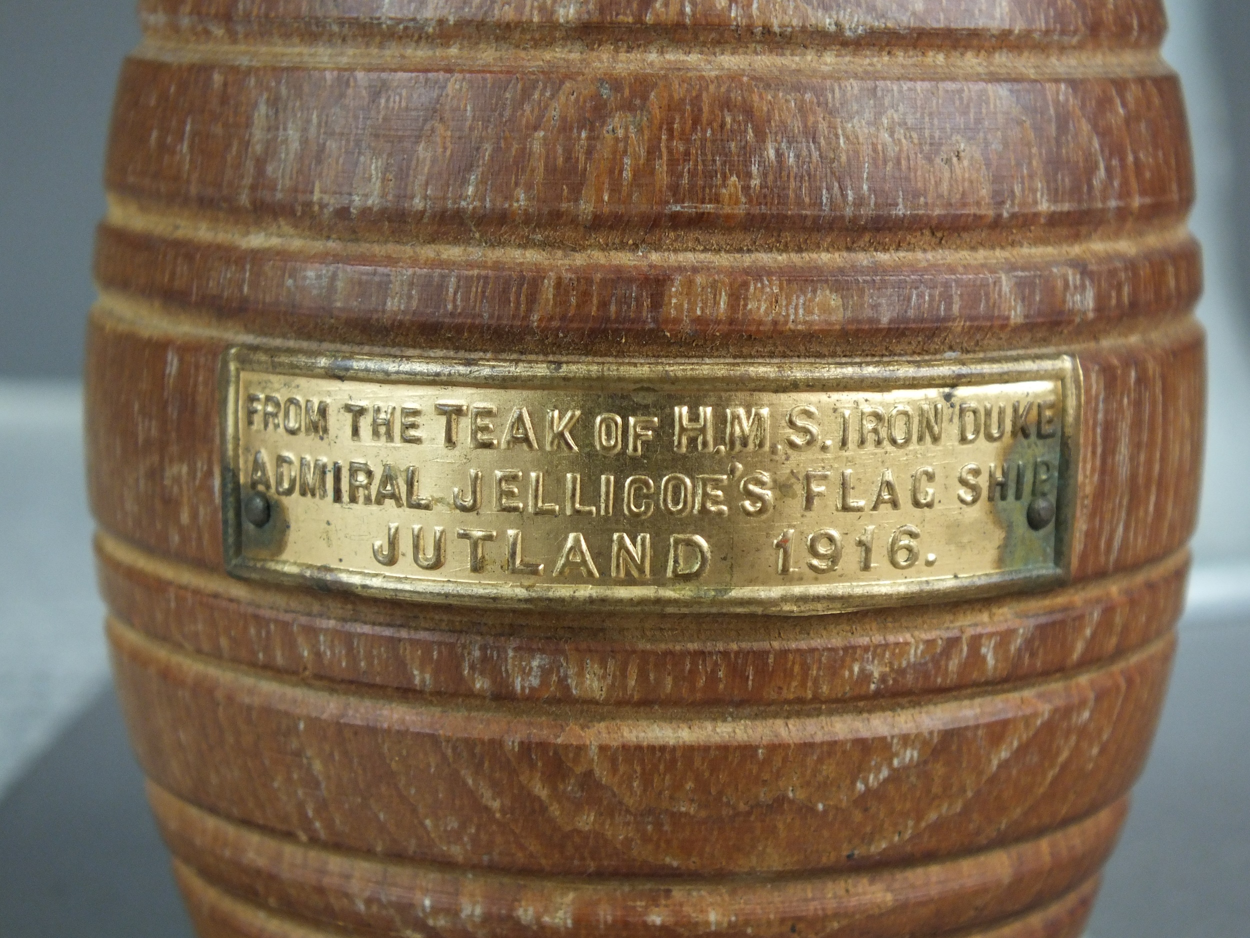 Royal Air Force Benevolent Fund bell and HMS Iron Duke barrel - Image 2 of 2