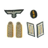 A group of German Army Cavalry insignia