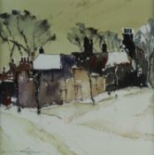 Leslie Goodwin (b.1929) Snow at Bosworth Field