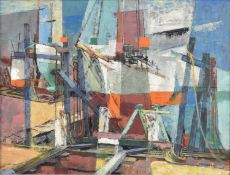 Algot Stenbery (American 1902-1983) Drydock