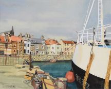 Jack Firth RSW (Scottish 1917-2010) Harbour Scene