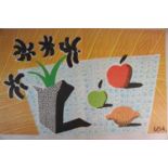David Hockney (British b.1937) Two Apples, One Lemon and Four Flowers