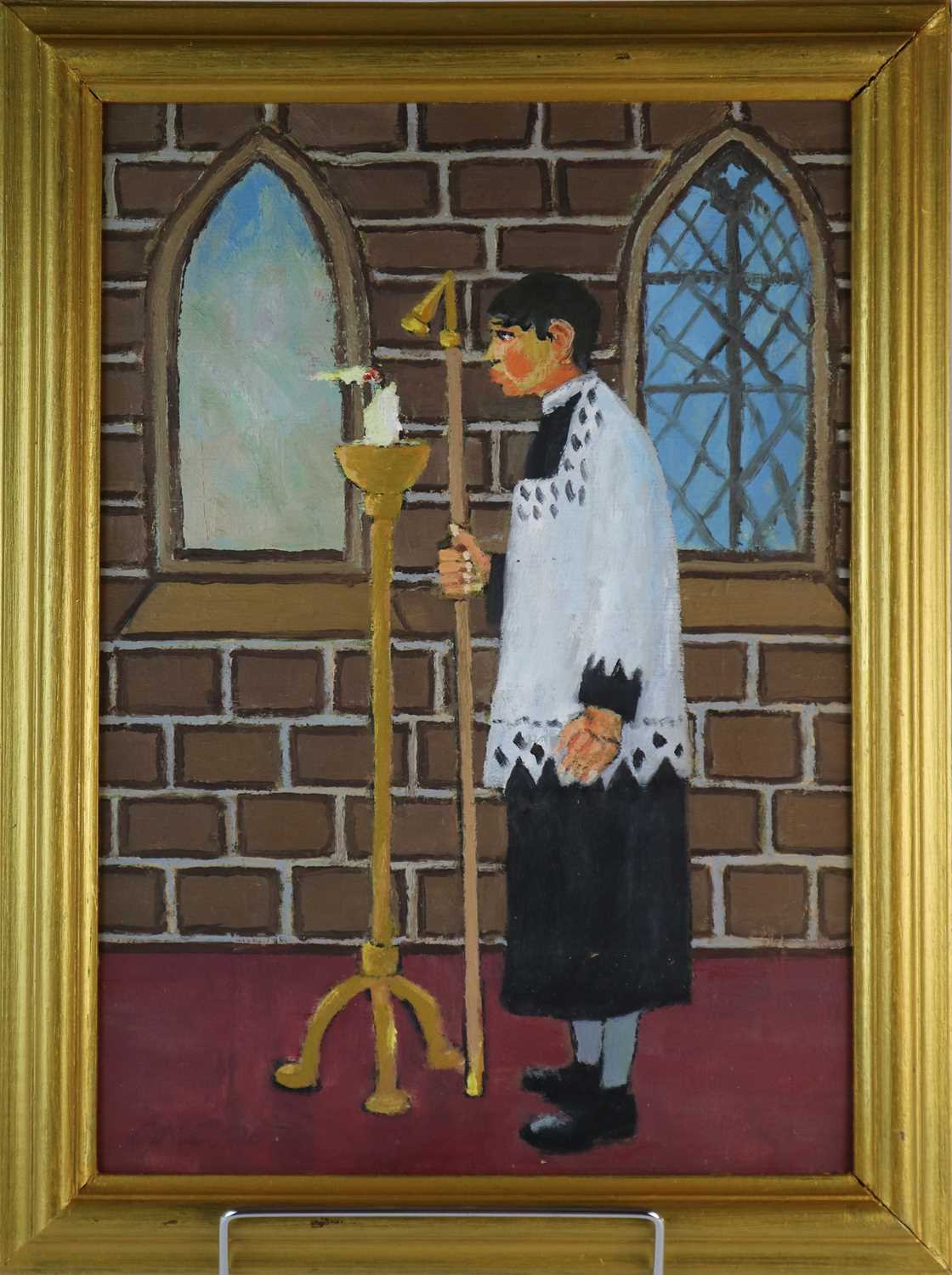 Charles M Jones (British 1923-2008) Swinton Church Walk and Altar Boy - Image 3 of 6