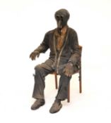 Modern British School (Contemporary) Seated Figure with Chair