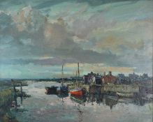 Jack Cox (British 1914-2007) Fishing Harbour