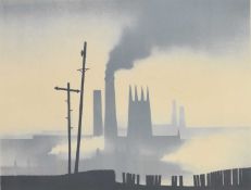 Trevor Grimshaw (British 1947-2001) Open Space and Northern Townscape