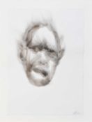 Diane Victor (South African b.1964) Smoke Drawing of a Man's Head