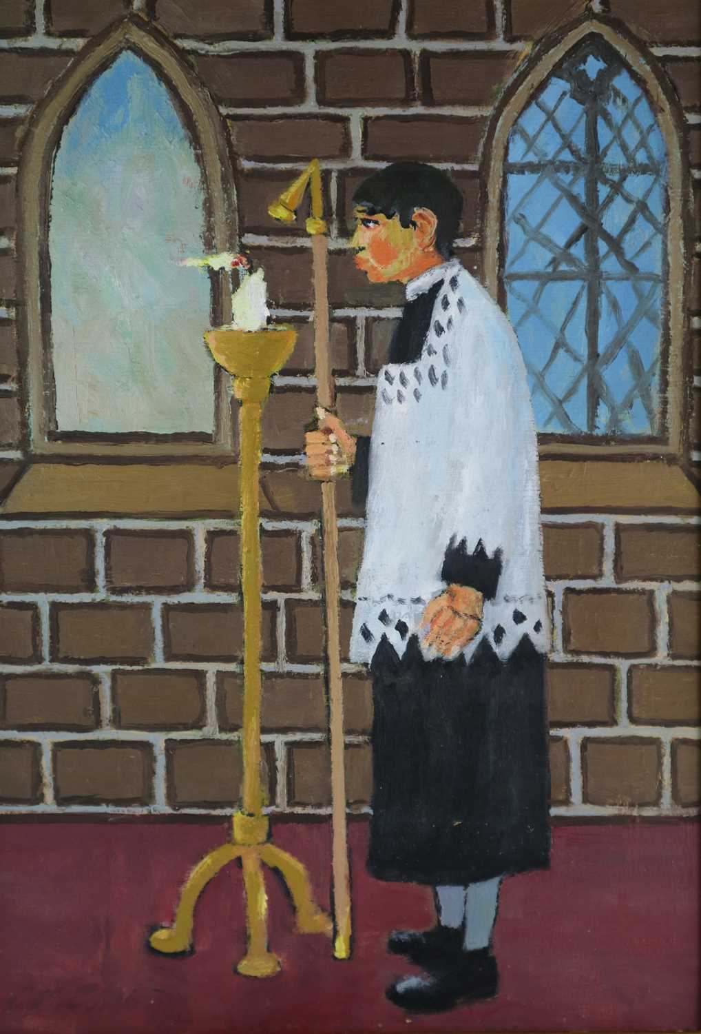 Charles M Jones (British 1923-2008) Swinton Church Walk and Altar Boy - Image 2 of 6