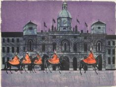 Robert Taverner (British 1920-2004) Horse Guards, Evening